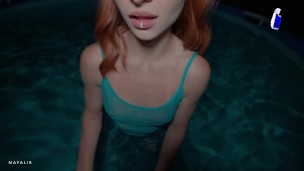 She Wanted Empty Him Completely. Stranger Elf In The Pool