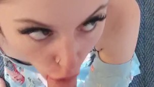 Pov blowjob in the mirror...
