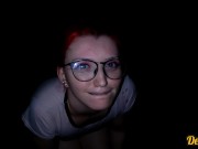 compilation of cum shots on the face of a cute girl with red hair and glasses 7/16