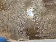 After work sweaty sock & shoe removal before I start pedal pumping with natural toe nails 1/16