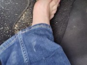 After work sweaty sock & shoe removal before I start pedal pumping with natural toe nails 13/16