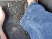 After work sweaty sock & shoe removal before I start pedal pumping with natural toe nails 9/16