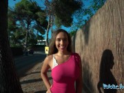 PublicAgent (Full Scene) Big clit tits and hairy pussy latina brunette babe has risky outdoor sex in public 5/16