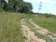 PublicAgent - young brunette with natural body shows off in public and has risky outdoor sex 7/16