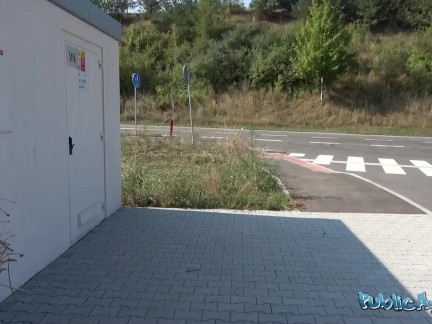 PublicAgent Czech girl dares to get her top off on public road and let's the agent fuck her on public bench