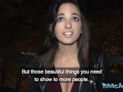 PublicAgent creampie for Latina brunette with amazing tits who gets rizzed outdoors by the fake public agent 2/16