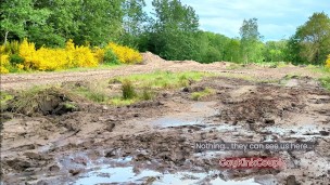 Caught having fun in the mud - outdoor public