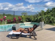 Sex in the pool and cumshot on the face 1/16