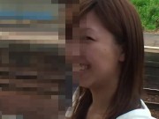 Half Japanese portly fella travels to the countryside to hook up with his skinny and eager girlfriend for brazen outdoor sex 1/16