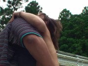 Half Japanese portly fella travels to the countryside to hook up with his skinny and eager girlfriend for brazen outdoor sex 16/16