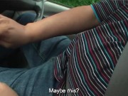 Half Japanese portly fella travels to the countryside to hook up with his skinny and eager girlfriend for brazen outdoor sex 5/16