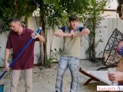 Sexy Blonde MILF Shows Off Her Big Tits Out in the Open 4/16