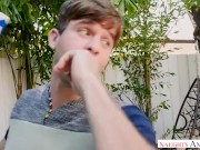 Sexy Blonde MILF Shows Off Her Big Tits Out in the Open 5/16