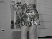 Mature BBW MILF with big natural saggy tits and hairy pussy gets fucked by a big dildo until orgasm. 1/16