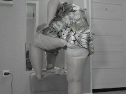 Mature BBW MILF with big natural saggy tits and hairy pussy gets fucked by a big dildo until orgasm. 8/16