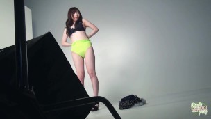 To spice up the modeling audition the Asian minx gives the cameraman a sloppy blowjob