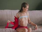 WOWGIRLS Gorgeous Hungarian model Tiffany Tatum getting horny and playing with her pussy 4/16