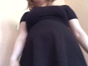 A Russian fat woman cheats on her husband the watchman -rides a thick transparent dildo 1/16