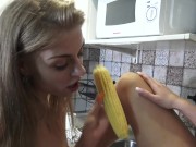 blond lesbians have fun with balloons sex toys and masturbation 13/16
