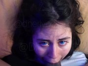 POV The slut loves to feel dominated so I got on top of her and put my cock in her mouth. 10/16