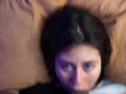 POV The slut loves to feel dominated so I got on top of her and put my cock in her mouth. 11/16