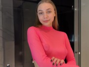 Transparent Pink Crop Top Dry vs Wet 4/16