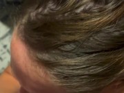 So much cum! Horny MILF gets mouthful of cum and gags while trying to swallow and suck 12/16