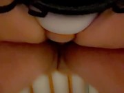 HUGE GUSHING SQUIRT Brother in law helps make a squirting mess in the garage