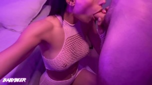 Sex with my sexy step sister ended with huge cum on all her body - BabyBeer