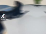 Toeless knee high leather stiletto boots with red toenails 7/16