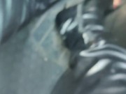 Fast pedal pumping in my leather stiletto boots 7/16