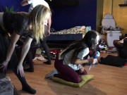 Sexy and Hot College Girls Lesbians throw a House Party in Short Skirts and Tiny Thongs 11/16