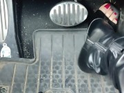 Hard pumping grinding stomping on my gas pedal with my stiletto boots 13/16