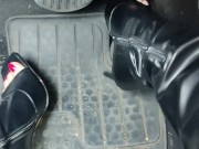 Hard pumping grinding stomping on my gas pedal with my stiletto boots 3/16