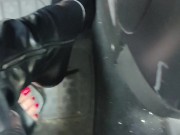 Hard pumping grinding stomping on my gas pedal with my stiletto boots 6/16