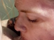 Hot nerdy redhead girlfriend gives big dick boyfriend sloppy deepthroat blowjob (TRAILER) 12/16