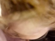 Hot nerdy redhead girlfriend gives big dick boyfriend sloppy deepthroat blowjob (TRAILER) 2/16