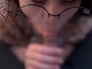 メガネの女の子が口の中にみるくがたくさん放出されちゃう♡ 3/16