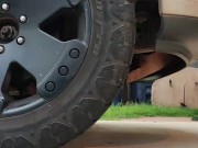 Barefoot stepping on multiple cigarettes & showing my soles 7/16