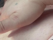 Hairy pussy plays in parking lot 2 10/16