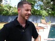 Natural Tit Babe Blows And Rides Lucky Stud After A Subtle Dip In The Pool 6/16