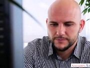 Curious Girlfriend Snoops Around And Gets Her Shaved Pussy Fucked 3/16