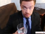 Naughty Brunette Mia Martinez Slobbers a Cock in Her Red Lingerie 7/16