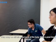 Maestra MILF Latina Curvy se folla a sus alumnos 18 años en el salon de clase! Pipeboy1 1/16