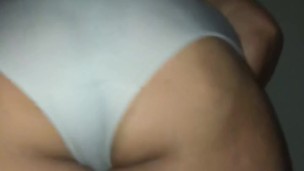 Stripping my panties off for hubby showing my fat ass