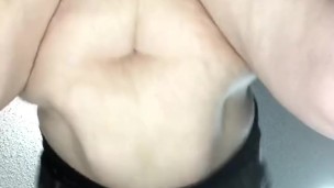 Plump Mature BBW Standing Fuck From Behind. Cum Dripping Fat Pussy