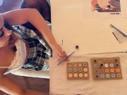 Sexy and Horny Housewife plays with Balls massages a big dick to take precum and plays with it while cock teasing 16/16