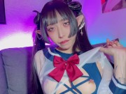 Succubus Melu seduces slave with hands and feet 6/16