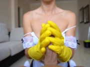 Multiple orgasm with a cute maid 9/16