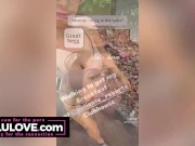 Big boobs babe has early morning vibrator orgasms, walking around outdoors nude, caught in tiny bikini in rain - Lelu Love 9/16